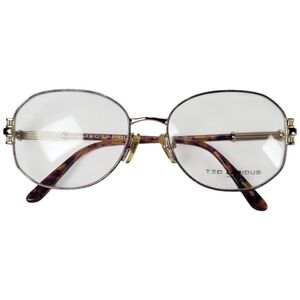 Ted Lapidus Paris Eyeglasses Frames ONLY 53-16-135 Purple Gold Baroque Retro 80s